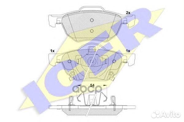 Колодки торм. диск. пер. Accord viii 181695 Icer