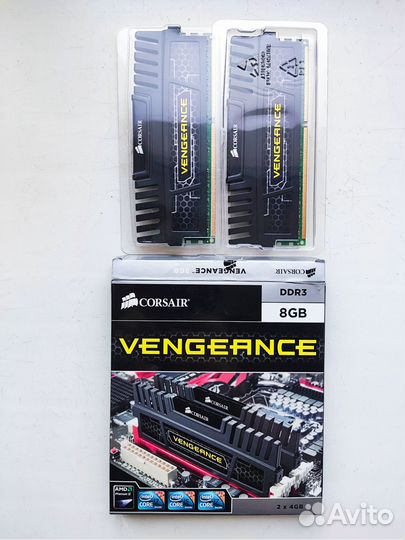 Озу Corsair Vengeance Black 2x4GB 1866