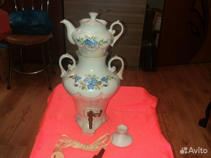 Самовар фарфоровый электрический СССР