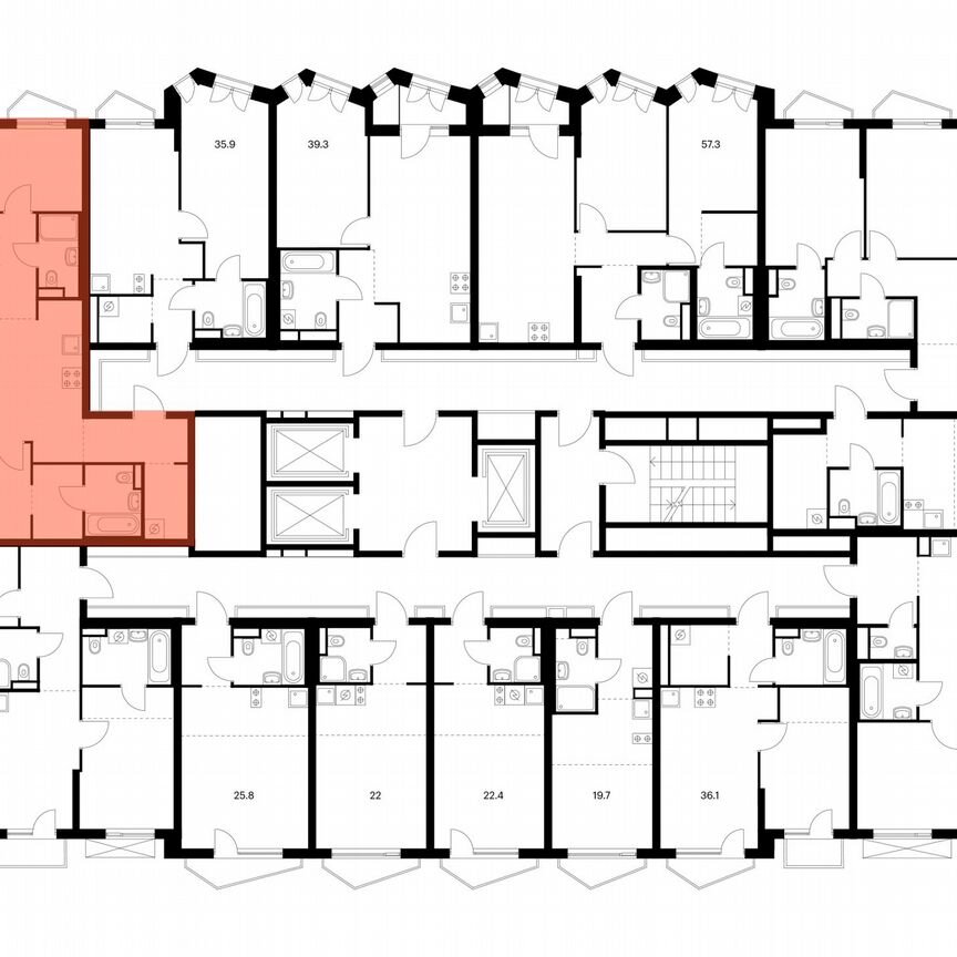 3-к. квартира, 77,2 м², 7/24 эт.