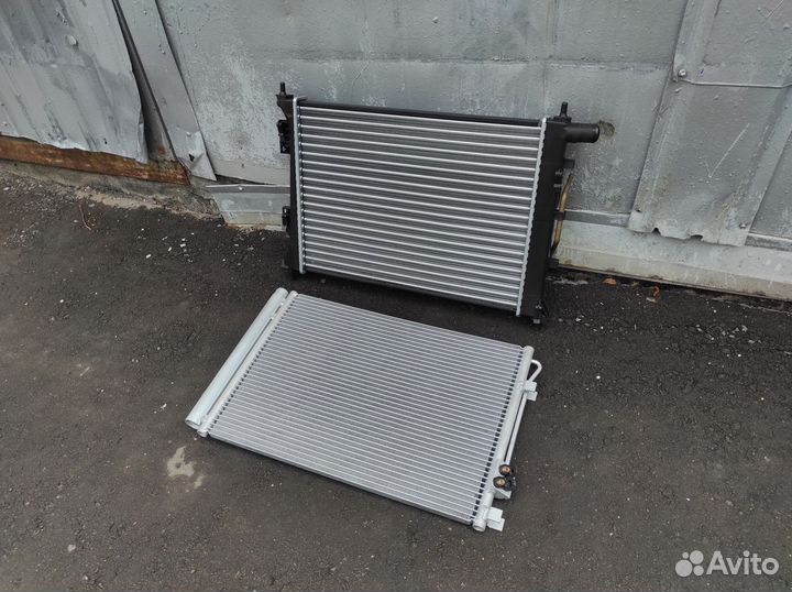 Радиатор основной и кондиционера на Ford Focus 3