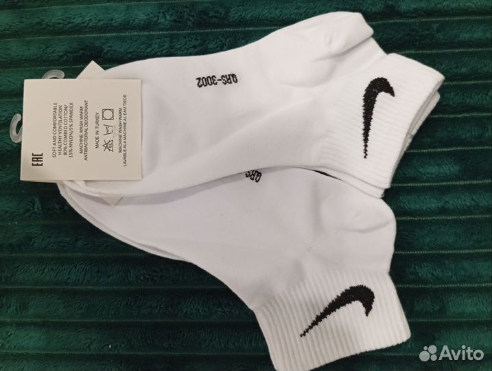 Носки nike, adidas, 10пар Турция