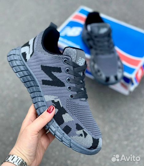 Кроссовки летние мужские New Balance камуфляжные