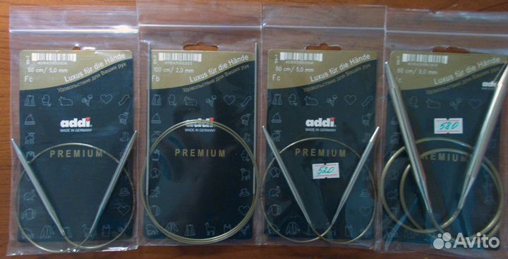 Спицы для вязания addi 50/2, 50/6, 80/9