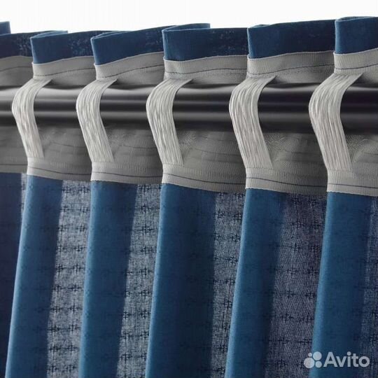 Гардины синие IKEA Амильдэ