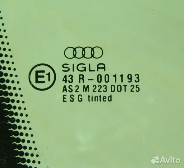 Стекло двери передней правой Audi 80 B3