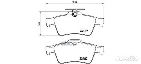 Колодки тормозные дисковые задн citroen: C5 08