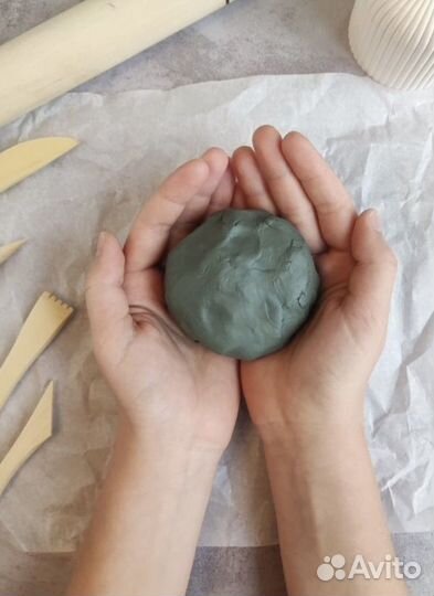 Глина для лепки голубая