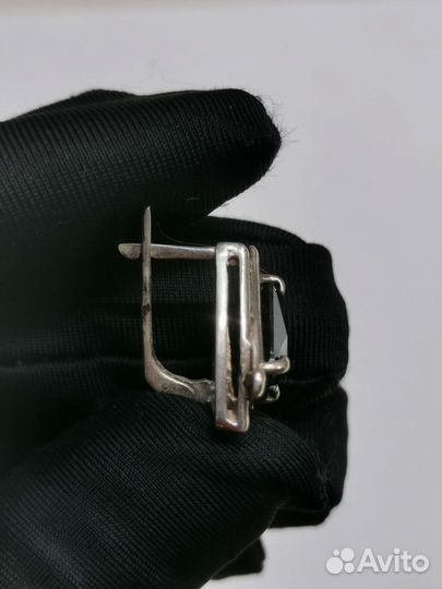 Серьги и кольцо Серебро 925 пробы Винтаж СССР (Ч)