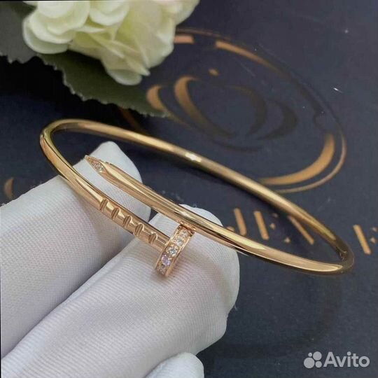 Браслет Cartier Гвоздь, маленькая модель, розовое золото 0,09ct