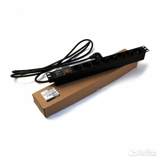 Hyperline SHE19-8SH-S-2.5EU Блок розеток для 19