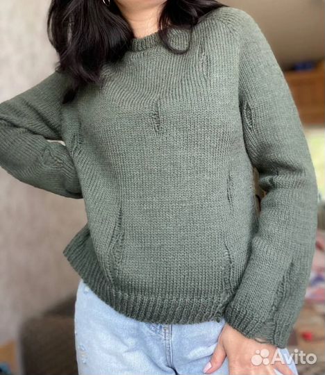 Свитер оверсайз ручная работа