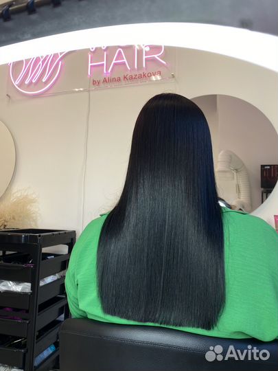 Кератиновое выпрямление волос