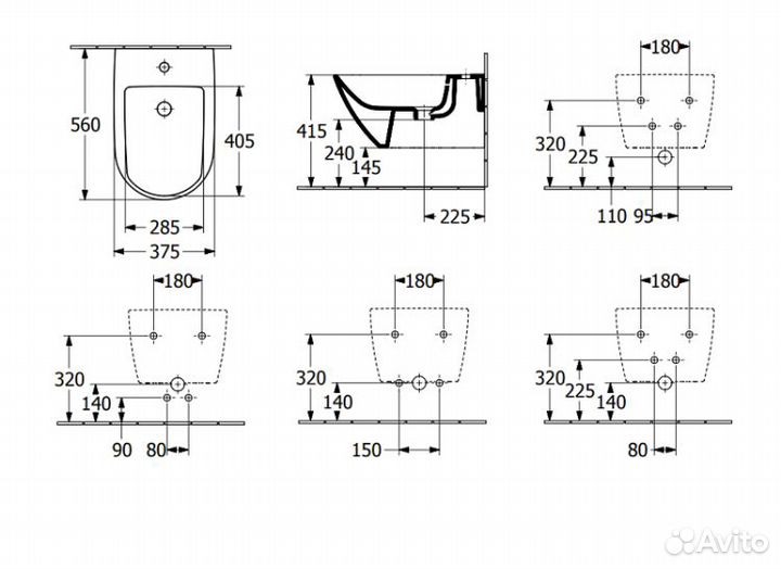 Villeroy&Boch Subway 3.0 Биде 44700001