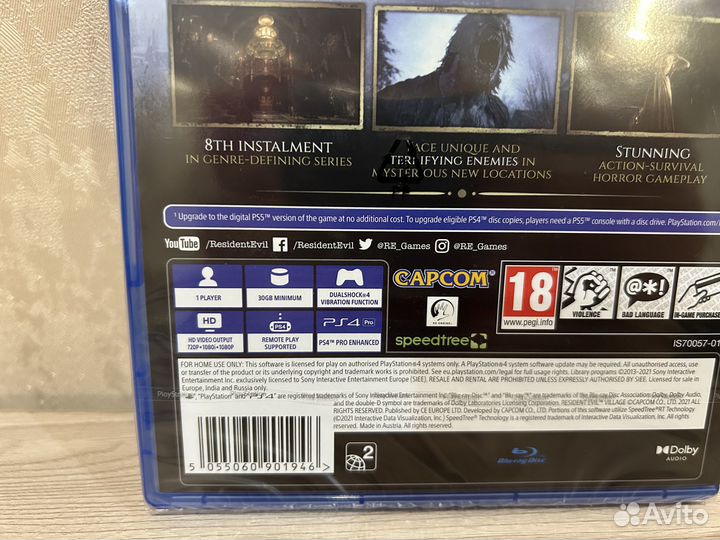 Resident Evil 8 Village ps4. Новый диск