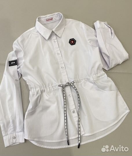 Блуза рубашка на девочку рост 134-140