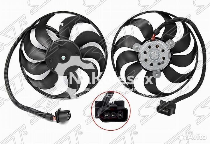 Вентилятор радиатора audi A3 96-03/skoda fabia 99