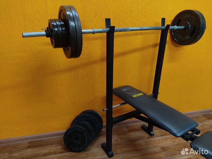 Силовая скамья, штанга в аренду с доставкой на дом