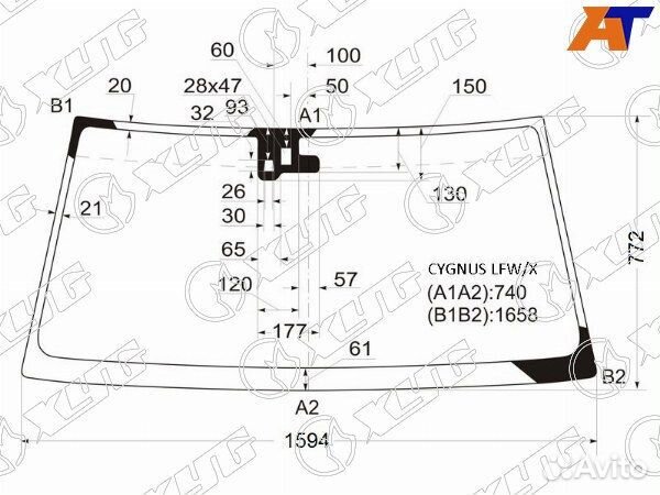 Стекло лобовое toyota land cruiser