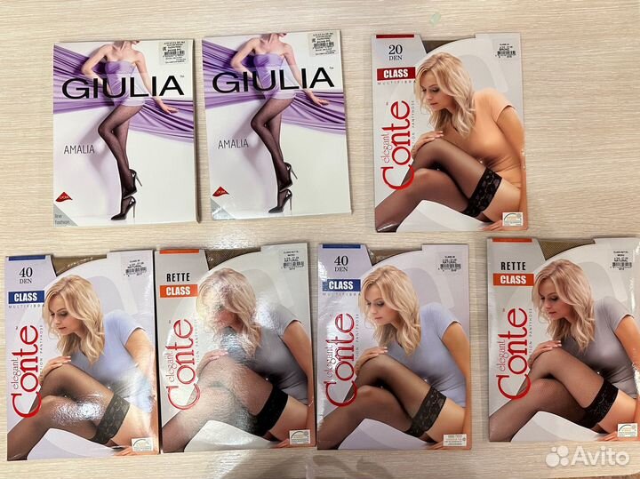 Чулки и колготки новые. на стопе