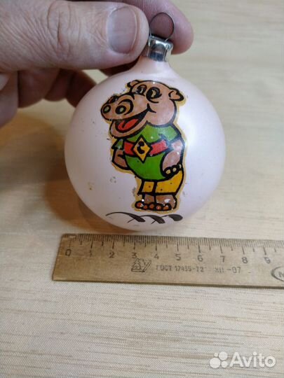 Ёлочный шар Бегемот/бегемотик Спартак