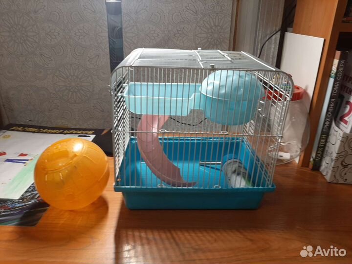 Клетка для хомяка и шарик