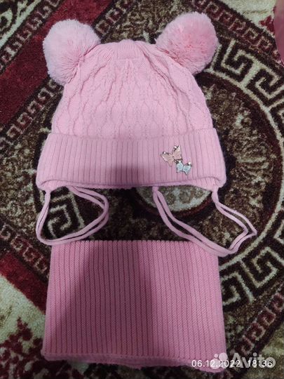 Комплект шапка, шарф-снуд