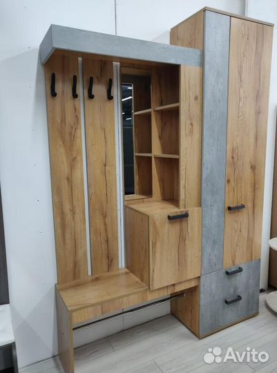 Прихожая Трамп Крафт/Бетон 150х217х37