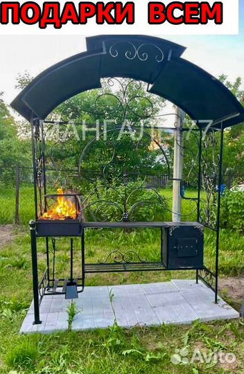 Кованные мангалы с крышей