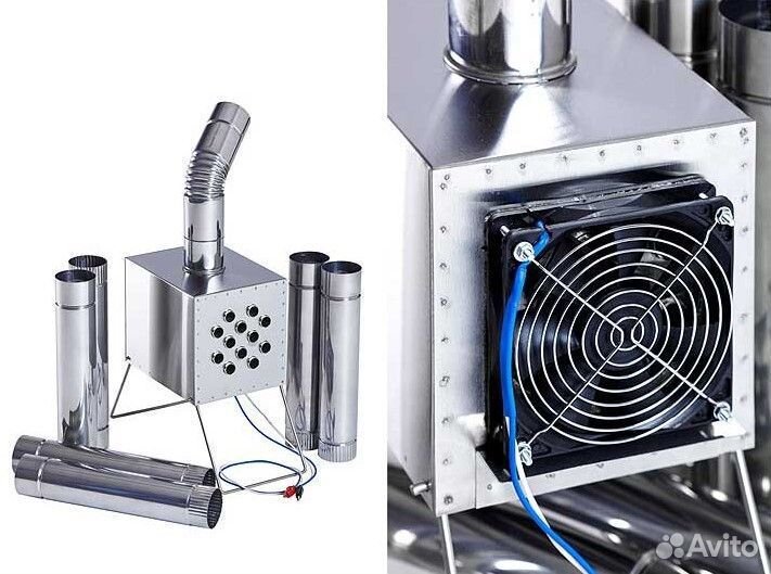 Обогреватель теплообменник для зим. палатки вектор