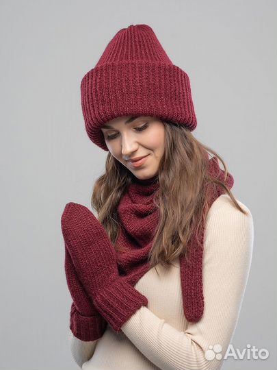 Комплект женский шапка и шарф