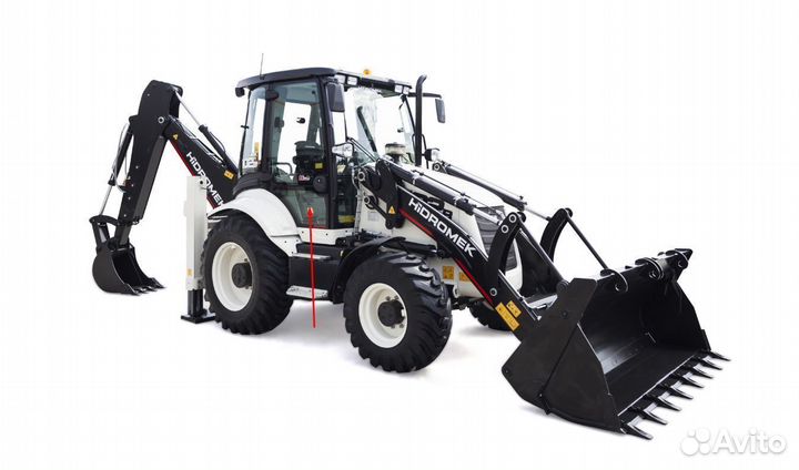 Стекло двери нижнее для погрузчика Hidromek