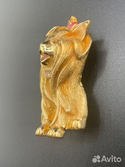 Винтажная брошь собака Dior Henkel Grosse