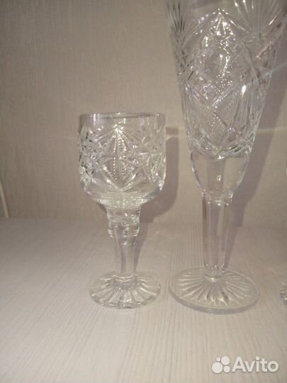 Хрустальные рюмки на ножке СССР