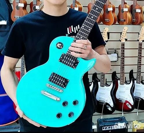 Электрогитара Les Paul (цвет морской волны)