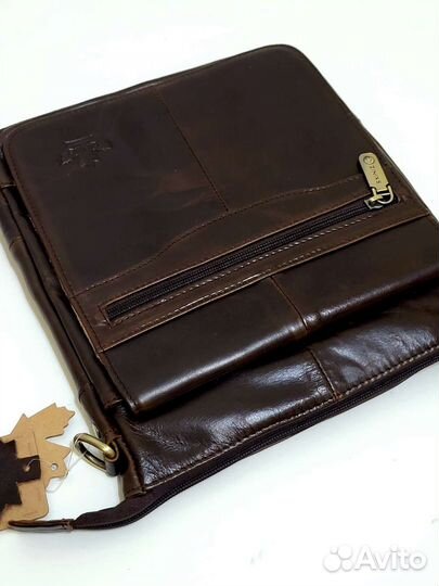 Сумка мужская из натуральной телячьей кожи новая