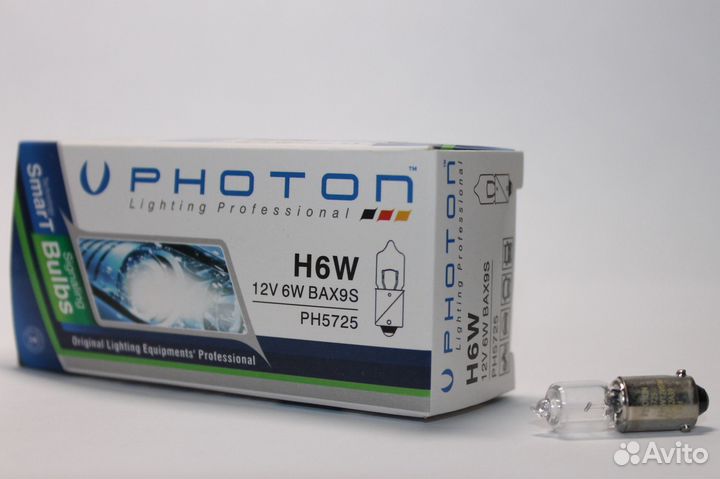 Лампа photon 12V H6W BAX9s PH5725