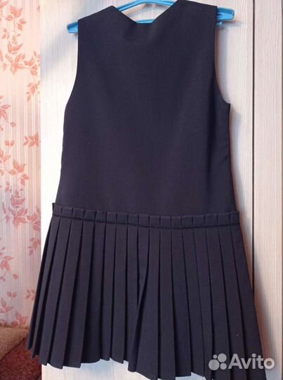 Школьный сарафан синий