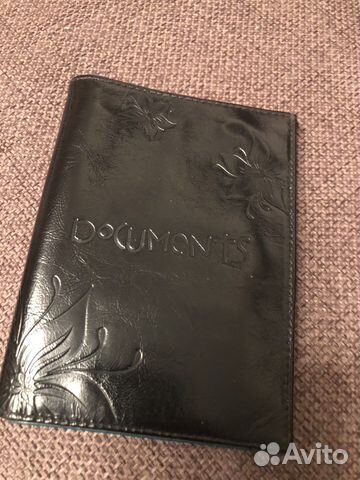 Обложка для документов натуральная кожа