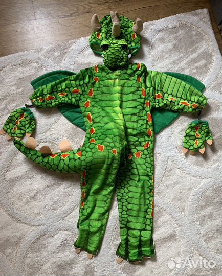 Новогодний костюм для мальчика дракон 80 86