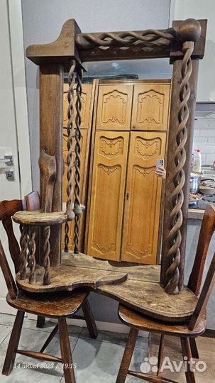 Зеркало винтажное карельская береза