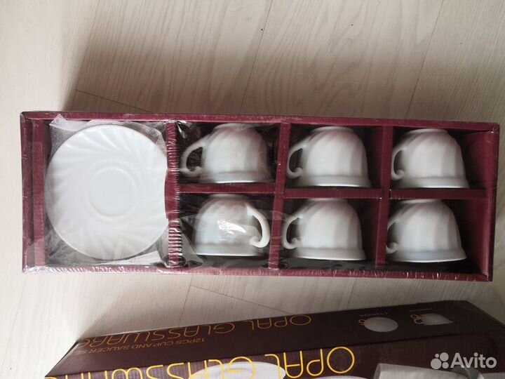 Сервис 12 предметов, опаловое жаропрочное стекло