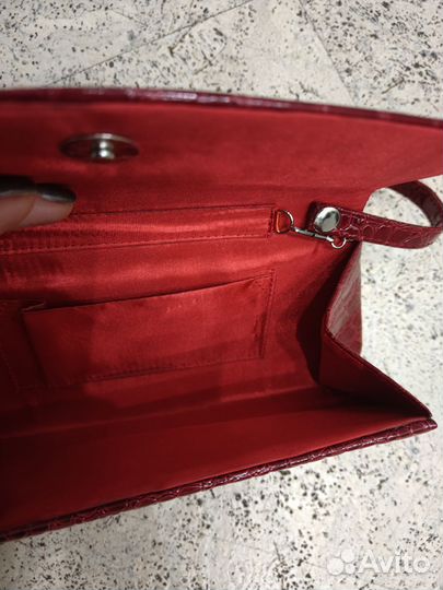 Сумка клатч красная