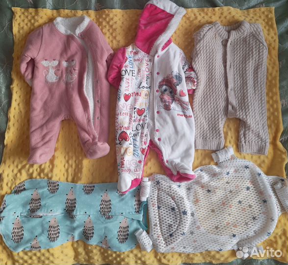 Одежда для девочки 0-7 месяцев