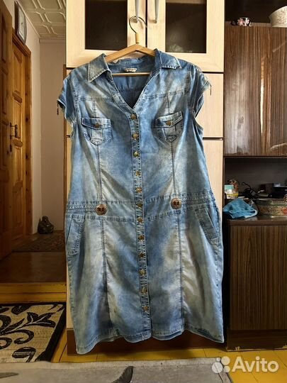 Женское джинсовое платье