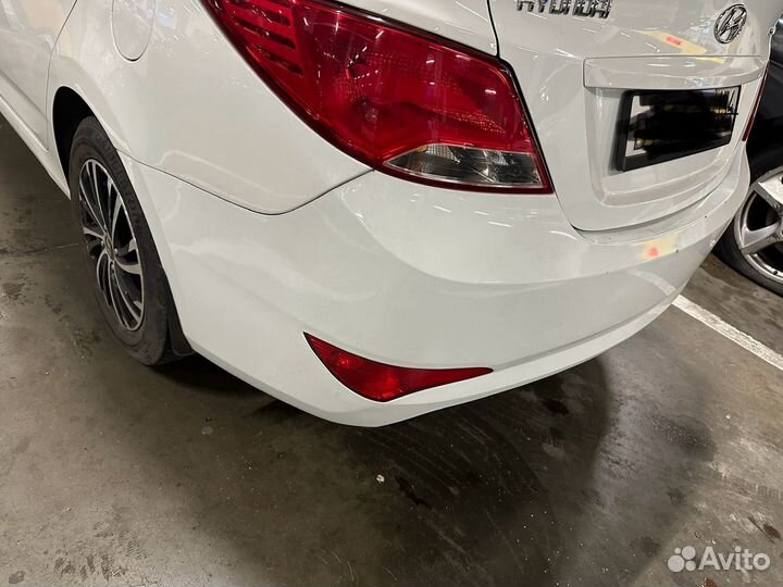 Бампер задний на hyundai solaris