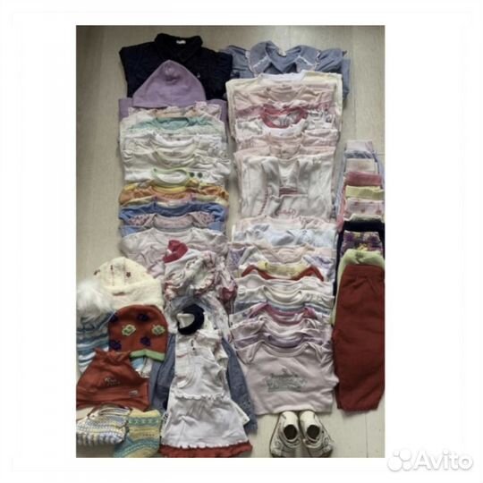 Пакет одежды д/девочки (6-12 мес.) 70 вещей
