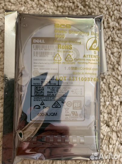 Жесткий диск dell 1.8tb