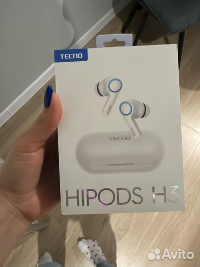 Наушники TWS Tecno Hipods H3 белый