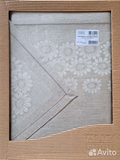 Комплект лен новый. Скатерть+ 6 салфеток